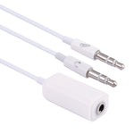 3.5mm Female to 3.5mm Male Microphone Jack + 3.5mm Male Earphone Jack Adapter Cable for Apple Computer, Length: 78cm