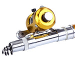 Pen Style Fishing Rod, Circle Pulley Gold, Flywheel Silver, Flywheel Gold