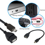 Mini 5-pin USB to USB 2.0 AF OTG Adapter Cable, Mini USB, 12cm(Black)