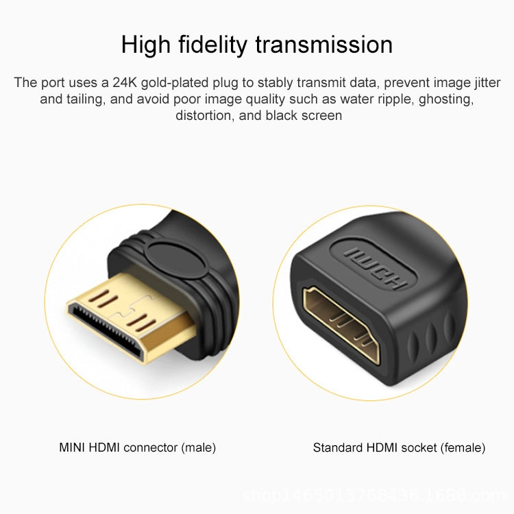 Gold Plated Mini HDMI Male to HDMI 19 Pin Female Adapter, Mini HDMI Male to HDMI Female