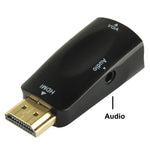 Full HD 1080P HDMI to VGA and Audio Adapter for HDTV / Monitor / Projector, HDMI Male to VGA + Audio (Black), HDMI Male to VGA + Audio (White)