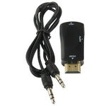 Full HD 1080P HDMI to VGA and Audio Adapter for HDTV / Monitor / Projector, HDMI Male to VGA + Audio (Black), HDMI Male to VGA + Audio (White)
