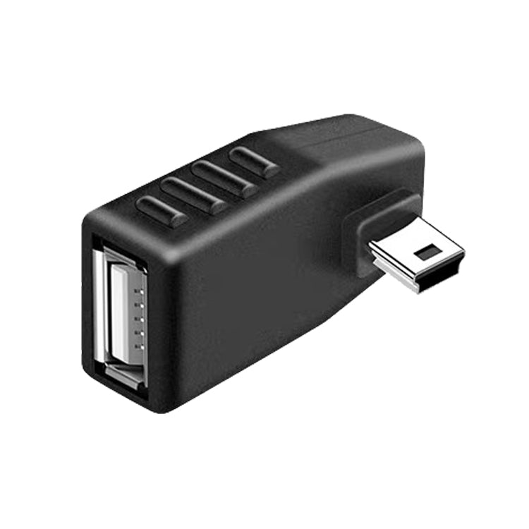 Mini USB Male to USB 2.0 AF Adapter, Support OTG Function, 90 Degree Right Angled