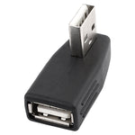 USB 2.0 AM to AF Adapter with 90 Degree Angle, Support OTG Function, 90 Degree Right Angled, 90 Degree Lelf Angled