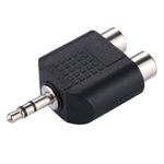RCA Female to 3.5mm Male Jack Audio Y Adapter, 2 RCA(AV) Female to 3.5mm