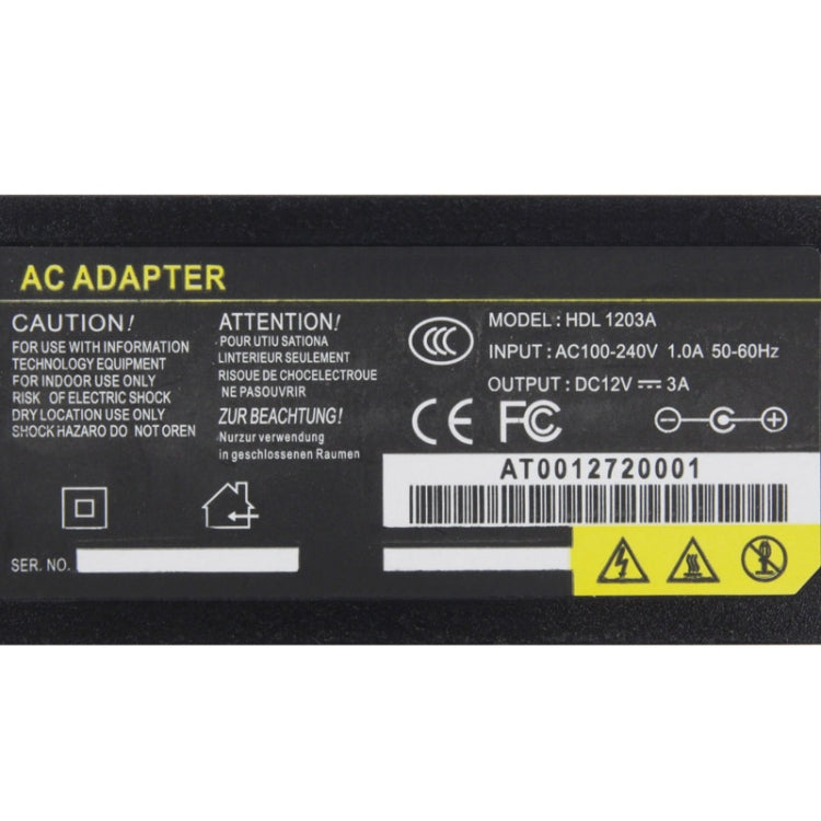 UK Plug 12V 3A / 4 Channel DVR AC Power Adapter, Output Tips: 5.5 x 2.5mm, EU Plug 12V 3A, AU Plug 12V 3A, UK Plug 12V 3A, US Plug 12V 3A