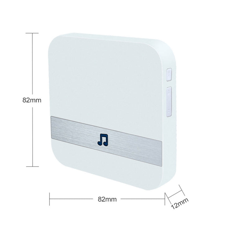 B10 52 Chimes 110dB Doorbell Receiver Low Power Consumption Home Door Tools, US Plug, AC 90-260V, B10 White US Plug, B10 Black US Plug