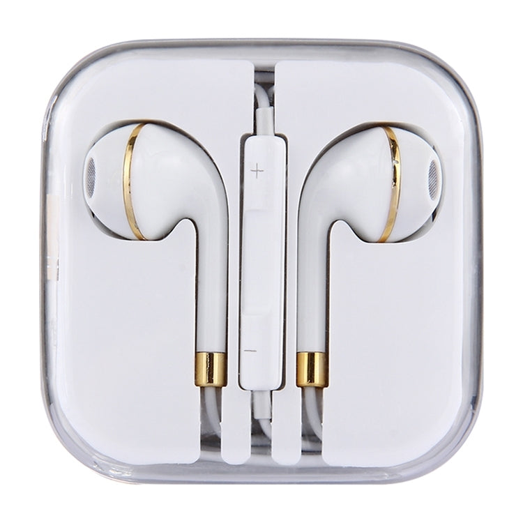 White Wire Body 3.5mm In-Ear Earphone with Line Control & Mic