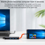 ROCK RT16 5 In 1 Type-C / USB-C to HDMI + 4 USB 3.0 Multi-function Docking Station HUB Converter Expansion Dock, RT16