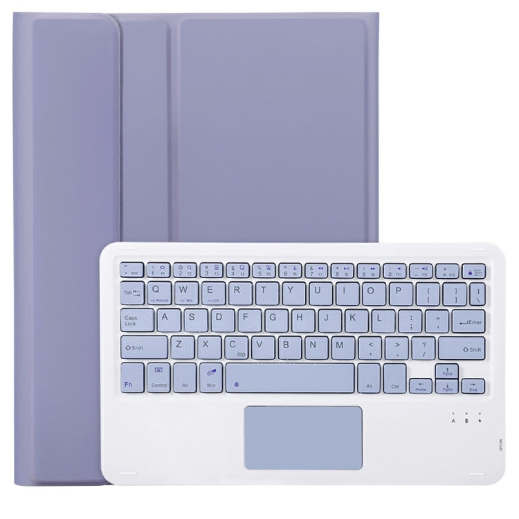For iPad 11 2025 / 10th Gen 10.9 2022 A10B-A Lambskin Texture Bluetooth Touch Keyboard Leather Tablet Case with Pen Slot, A10B-A