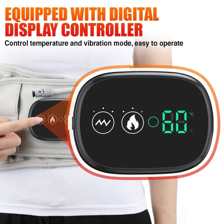 Hailicare Rechargeable Massage Inflatable Belt Warm Electric Heating Belt Without Cloth Bag, Protection Belt