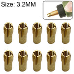 10 PCS Three-claw Copper Clamp Nut for Electric Mill Fittings，Bore diameter: 3.2mm, Bore diameter: 3.2mm