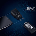 Portable QC3.0 18W USB Port Universal Quick Charging Charger, EU Plug, EU Plug