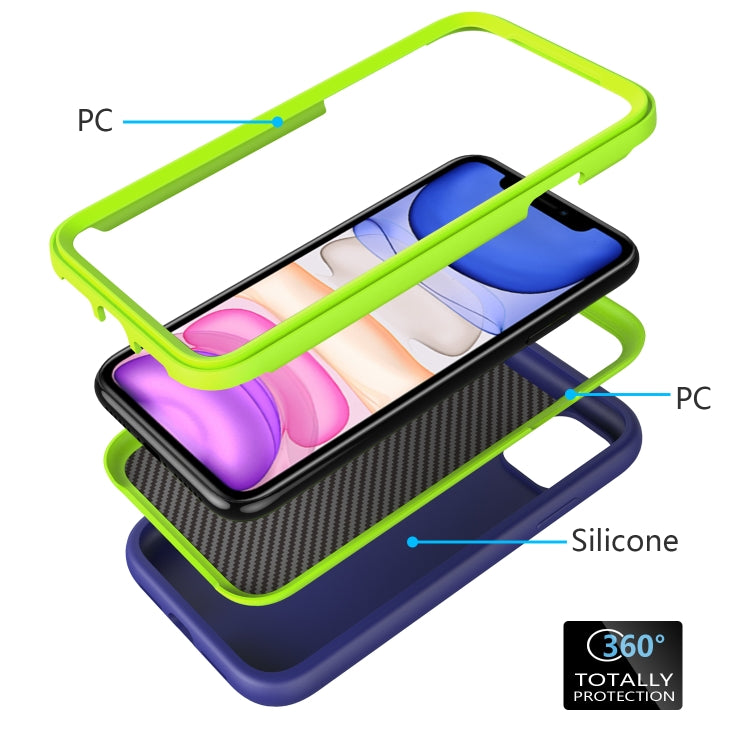 For iPhone 11 Wave Pattern 3 in 1 Silicone+PC Shockproof Protective Case, For iPhone 11