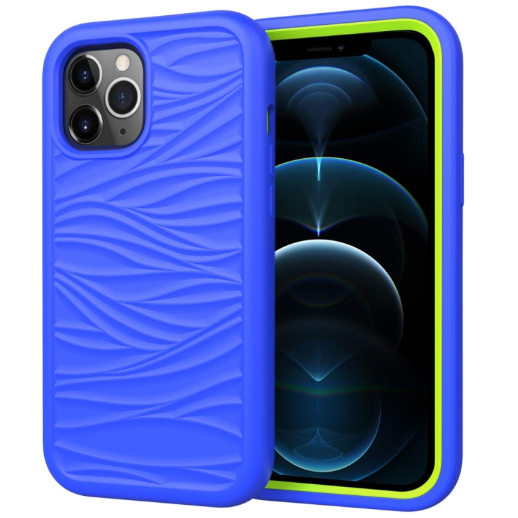For iPhone 12 Pro Max Wave Pattern 3 in 1 Silicone+PC Shockproof Protective Case, For iPhone 12 Pro Max
