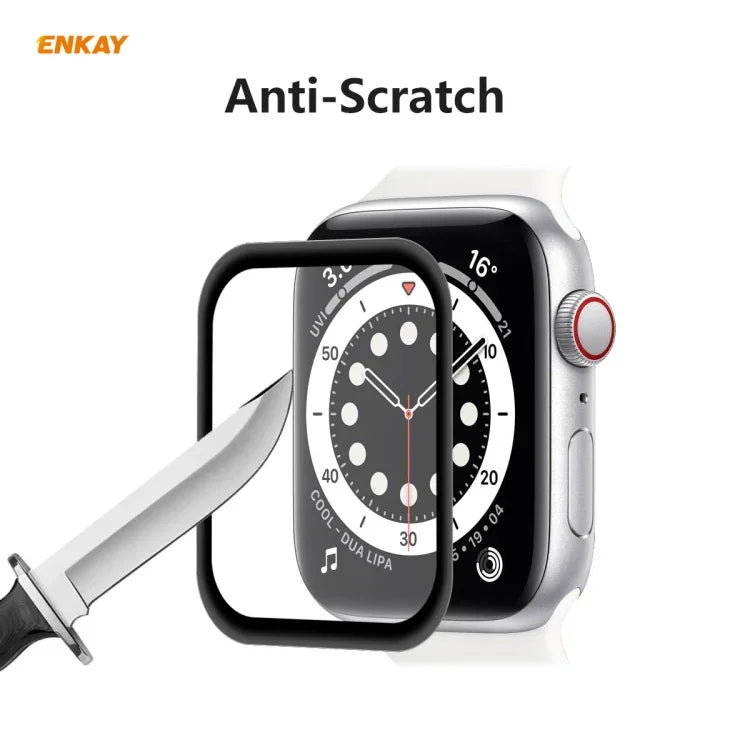 For Apple Watch Series 6/5/4/SE 44mm ENKAY Hat-Prince 3D Full Screen PET Curved Hot Bending HD Screen Protector Film, For Apple Watch Series 6/5/4/SE 44mm