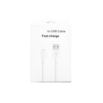 XJ-018 3A USB Male to 8 Pin Male Fast Charging Data Cable, Length: 2m, 2m