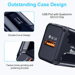 LZ-023 18W QC 3.0 USB Portable Travel Charger + 3A USB to Micro USB Data Cable, US Plug, Micro USB Data Cable, US Plug