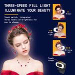 C10 2K HD Without Distortion 360 Degrees Rotate Three-speed Fill Light USB Free Drive Webcams, Built-in  Sound Clearer Microphone