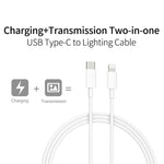 PD 20W PD 3.0 Travel Fast Charger Power Adapter with USB-C / Type-C to 8 Pin Fast Charge Data Cable, AU Plug