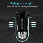 LZ-328 Safety Hammer Type QC3.0 USB + USB-C / Type-C Fast Charging Car Charger