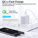 CS-20W Mini Portable PD3.0 + QC3.0 Dual Ports Fast Charger with 3A USB to Type-C Data Cable, Charger + USB to Type-C Cable
