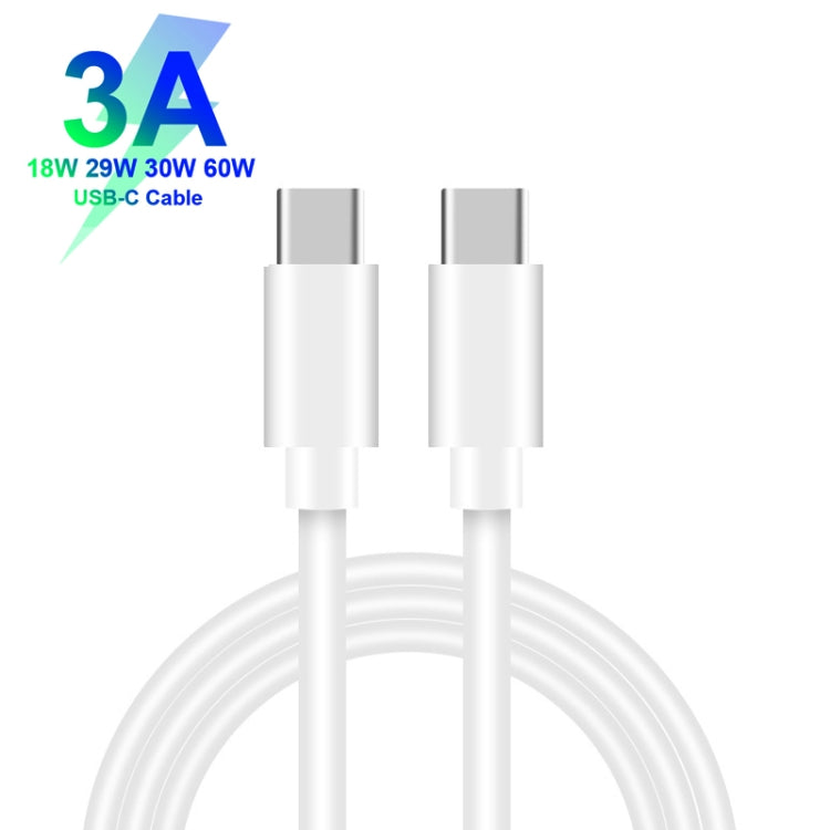 CS-20W Mini Portable PD3.0 + QC3.0 Dual Ports Fast Charger with 3A Type-C to Type-C  Data Cable, Charger + Type-C to Type-C Cable