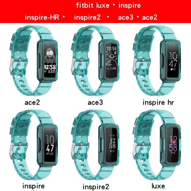 Transparent Silicone Integrated Watch Strap, For Fitbit Luxe, For Fitbit inspire 2, For Fitbit inspire HR, For Fitbit inspire, For Fitbit Ace 3, For Fitbit Ace 2