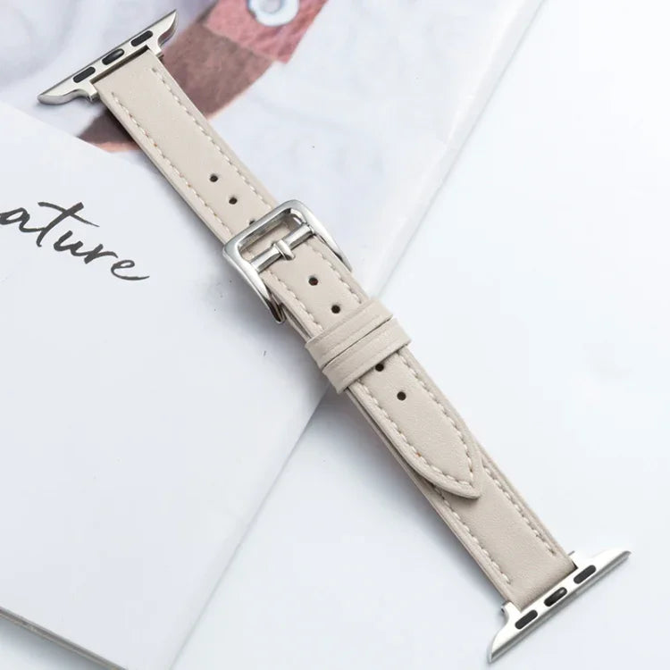 Microfiber Leather Pin Buckle Watch Strap For Apple Watch Series, 7 41mm / 6&SE&5&4 40mm / 3&2&1 38mm, 7 45mm / 6&SE&5&4 44mm / 3&2&1 42mm