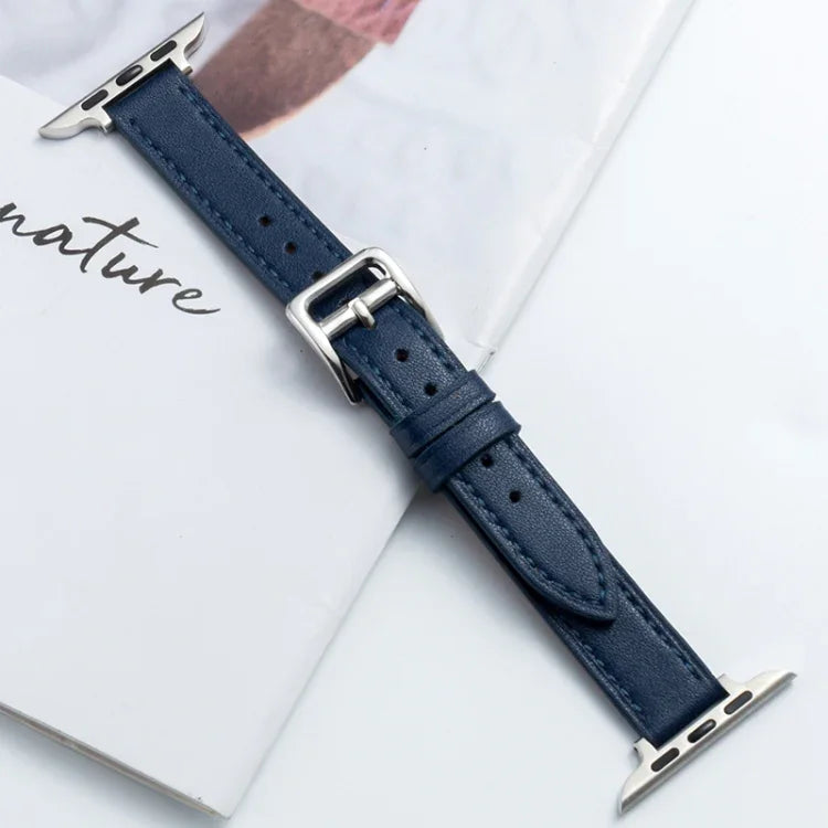 Microfiber Leather Pin Buckle Watch Strap For Apple Watch Series, 7 41mm / 6&SE&5&4 40mm / 3&2&1 38mm, 7 45mm / 6&SE&5&4 44mm / 3&2&1 42mm