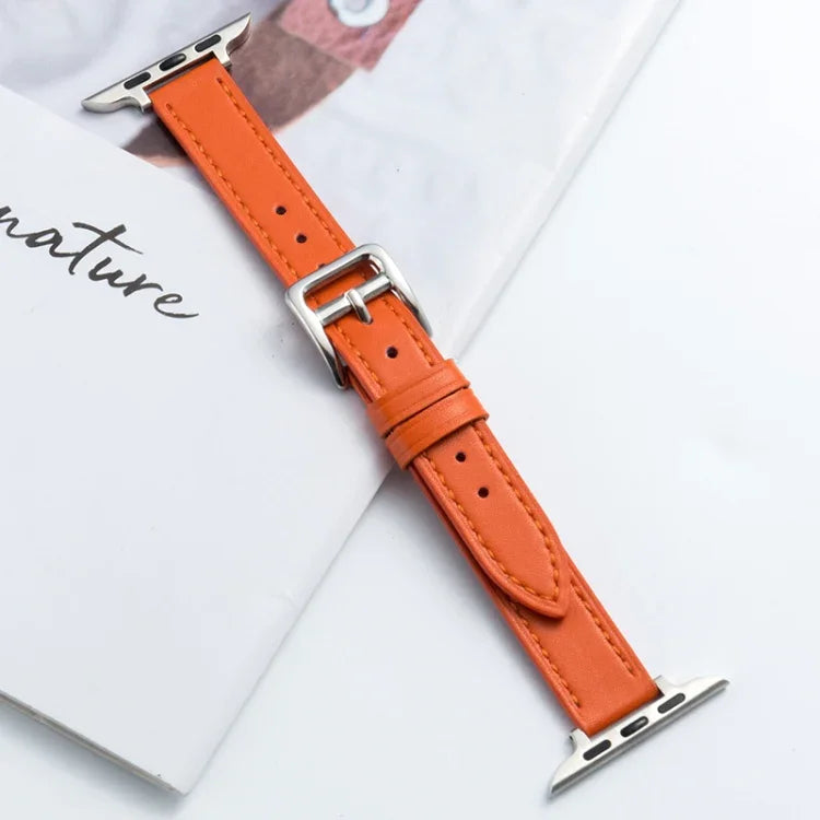 Microfiber Leather Pin Buckle Watch Strap For Apple Watch Series, 7 41mm / 6&SE&5&4 40mm / 3&2&1 38mm, 7 45mm / 6&SE&5&4 44mm / 3&2&1 42mm