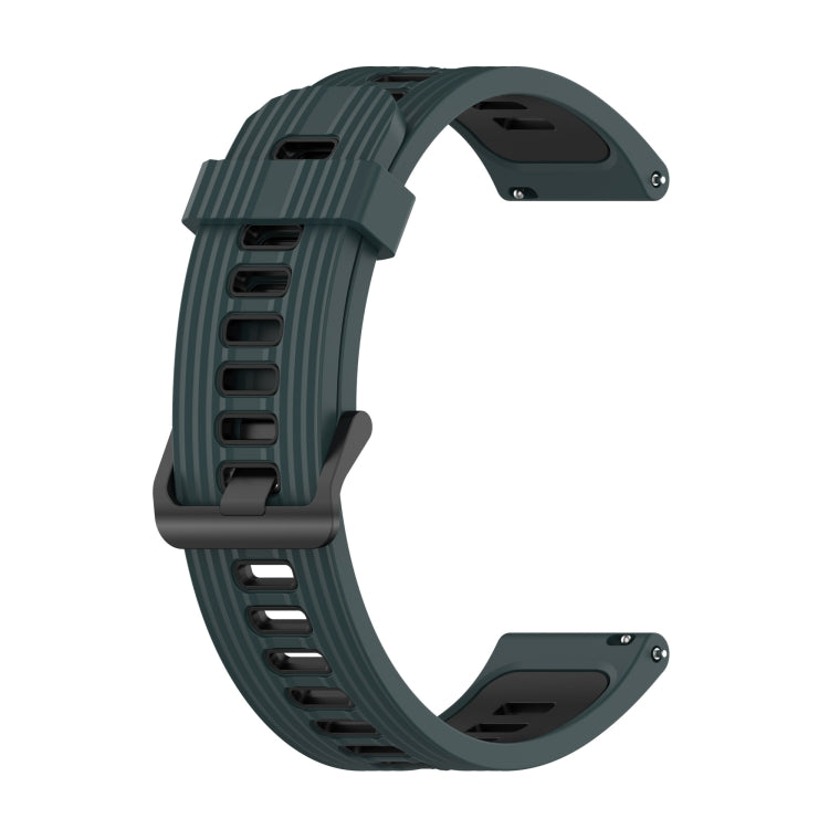 20mm Striped Mixed-Color Silicone Strap, For Garmin Move Luxe, For Garmin Move Style, For Garmin Venu SQ, For Garmin Forerunner 645 Music