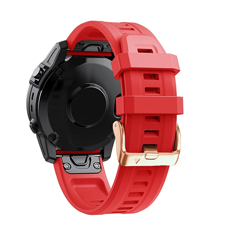 20mm Rose Gold Buckle Silicone Strap, For Garmin Fenix 7S, For Garmin Fenix 6S, For Garmin Fenix 6S Pro, For Garmin Fenix 5S, For Garmin Fenix 5S Plus