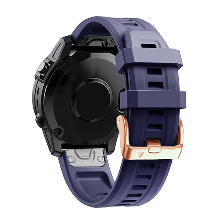 20mm Rose Gold Buckle Silicone Strap, For Garmin Fenix 7S, For Garmin Fenix 6S, For Garmin Fenix 6S Pro, For Garmin Fenix 5S, For Garmin Fenix 5S Plus