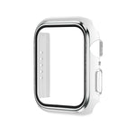 Electroplating Two-color PC+Tempered Film Watch Case, For Apple Watch Series 9 / 8 / 7 45mm, For Apple Watch Series 6/5/4/SE 44mm