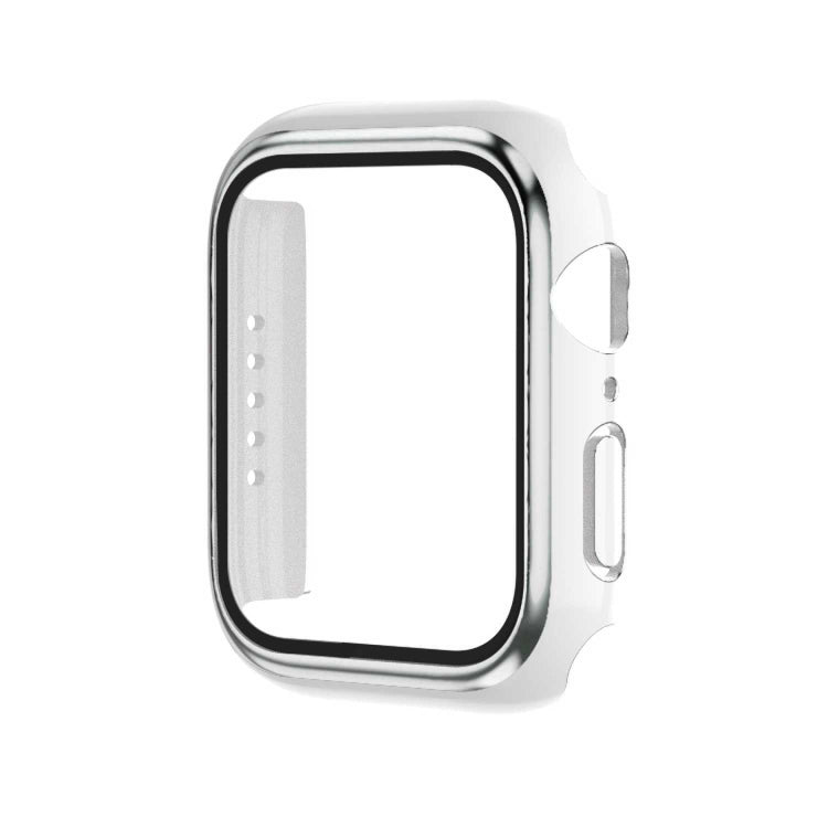 Electroplating Two-color PC+Tempered Film Watch Case, For Apple Watch Series 3/2/1 42mm, For Apple Watch Series 9 / 8 / 7 41mm