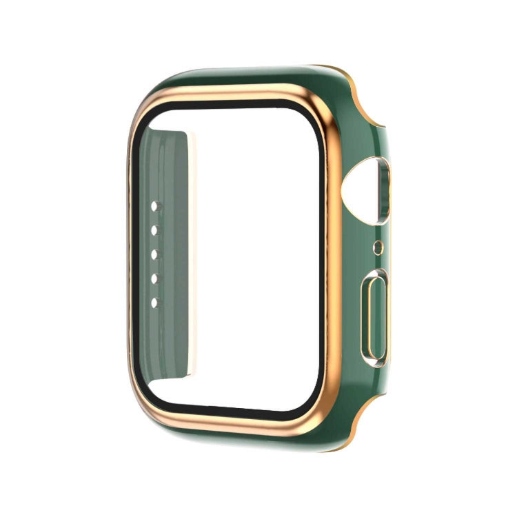 Electroplating Two-color PC+Tempered Film Watch Case, For Apple Watch Series 3/2/1 42mm, For Apple Watch Series 9 / 8 / 7 41mm