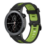 20mm Vertical Pattern Two-Color Silicone Watch Band, For Samsung Galaxy watch 42mm, For Samsung Gear Sport, For Samsung Gear S2 Classic