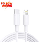 PD 35W Dual USB-C / Type-C Ports Charger with Type-C to 8 Pin Data Cable, US Plug, US Plug + 1m 8 Pin Cable, US Plug + 1.5m 8 Pin Cable, US Plug + 2m 8 Pin Cable