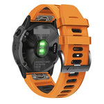 22mm Silicone Sports Two-Color Watch Band, For Garmin Fenix 5 Plus