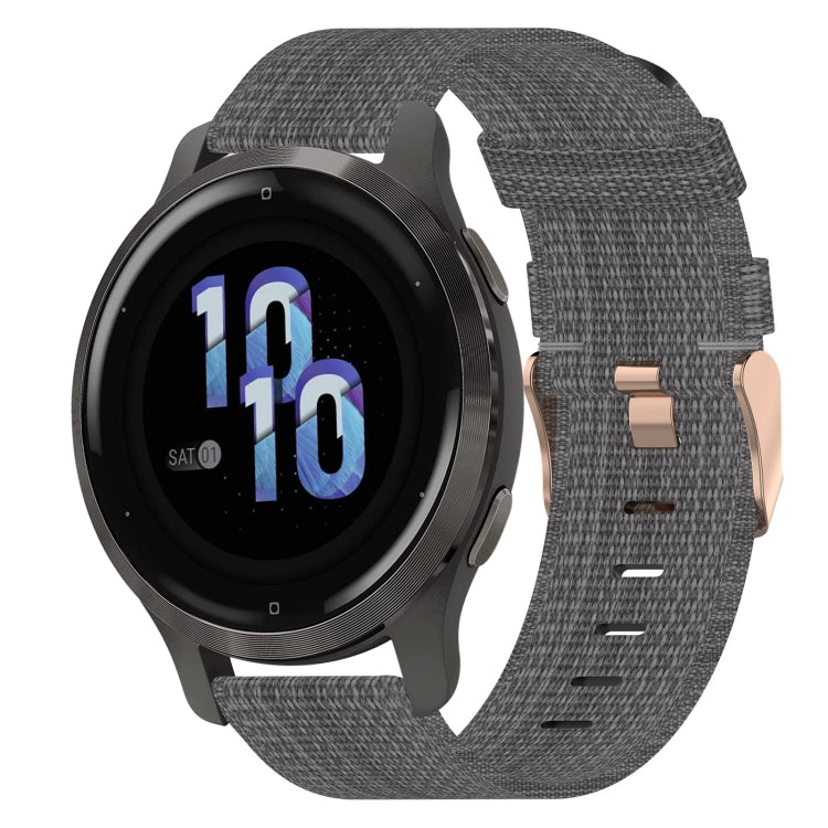 18mm Nylon Woven Watch Band, For Garmin Forerunner 255S, For Garmin Venu 2S, For Garmin Vivomove 3S, For Garmin Vivoactive 4S