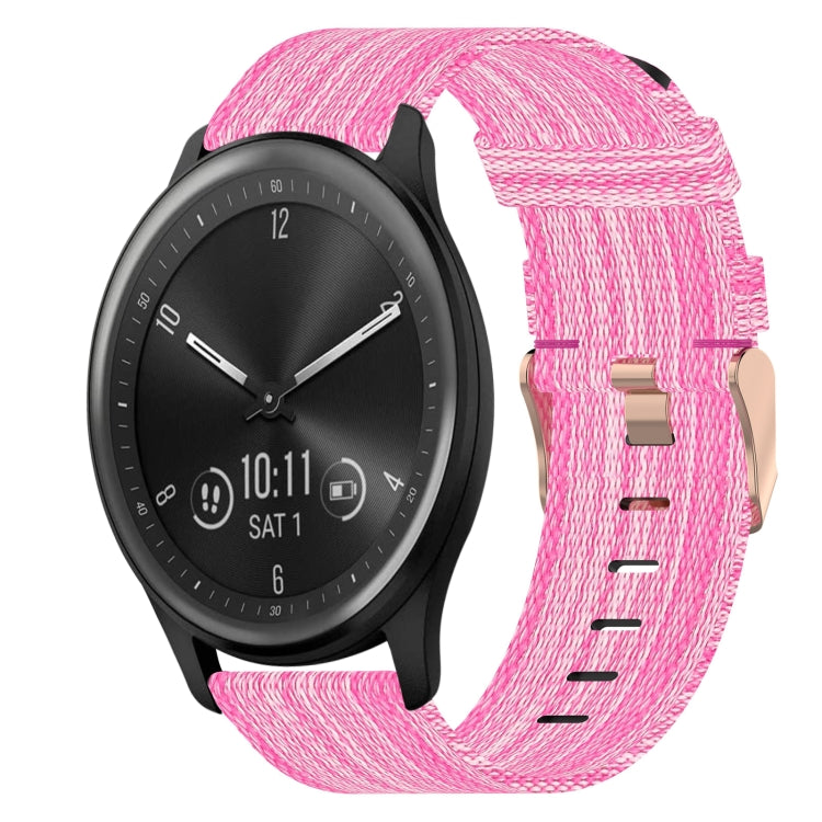 20mm Nylon Woven Watch Band, For Garmin Vivomove Sport, For Garmin Venu 2 Plus, For Garmin Approach S40, For Garmin Forerunner 158, For Garmin Forerunner 55, For Garmin Venu
