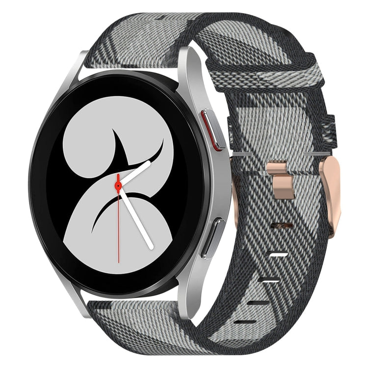 20mm Nylon Woven Watch Band, For Samsung Galaxy Watch 4 40mm, For Samsung Galaxy Watch 4 44mm, For Samsung  Galaxy Watch 4 Classic 42mm, For Samsung  Galaxy Watch 4 Classic 46mm, For Samsung Galaxy Watch 3 41mm, For Samsung Galaxy Watch Active 2 40mm