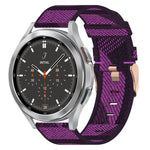 20mm Nylon Woven Watch Band, For Samsung Galaxy Watch 4 40mm, For Samsung Galaxy Watch 4 44mm, For Samsung  Galaxy Watch 4 Classic 42mm, For Samsung  Galaxy Watch 4 Classic 46mm, For Samsung Galaxy Watch 3 41mm, For Samsung Galaxy Watch Active 2 40mm