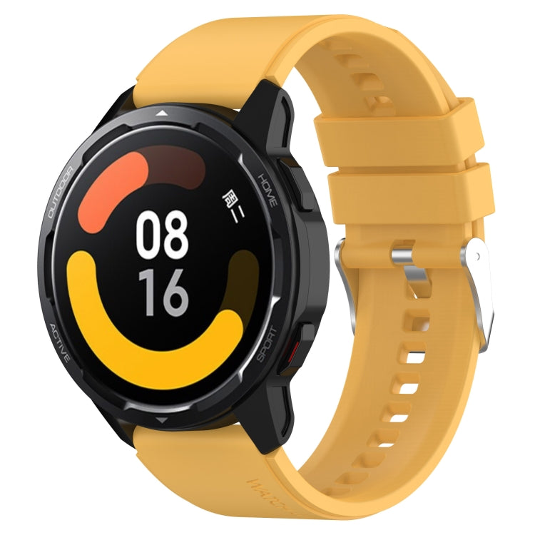 Protruding Head Silicone Strap Silver Buckle, For Samsung Galaxy Watch3 45mm 22mm, For Samsung Galaxy Gear S3 Classic 22mm, For Samsung Galaxy Gear S3 Frontier 22mm, For Samsung Galaxy Watch Heart-S 20mm