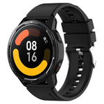 Protruding Head Silicone Strap Silver Buckle, For Samsung Galaxy Watch 46mm 22mm