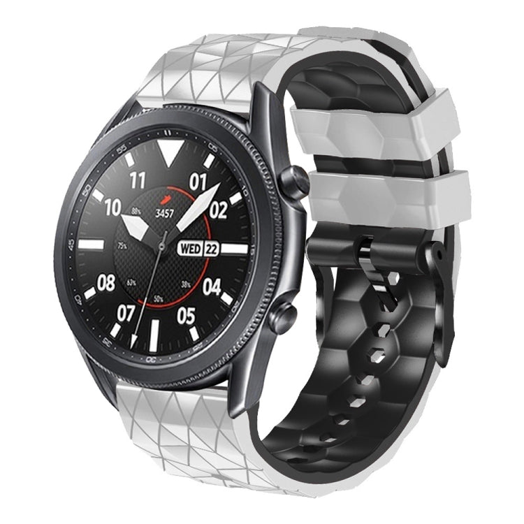 22mm Football Pattern Two-Color Silicone Strap, For Huawei Watch 3 Pro, For Huawei GT2 Pro, For Huawei Watch GT 2E, For Huawei GT2 46mm