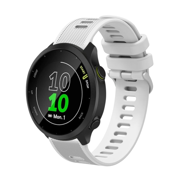20mm Silicone Twill Watch Band, For Garmin Forerunner 645 Music