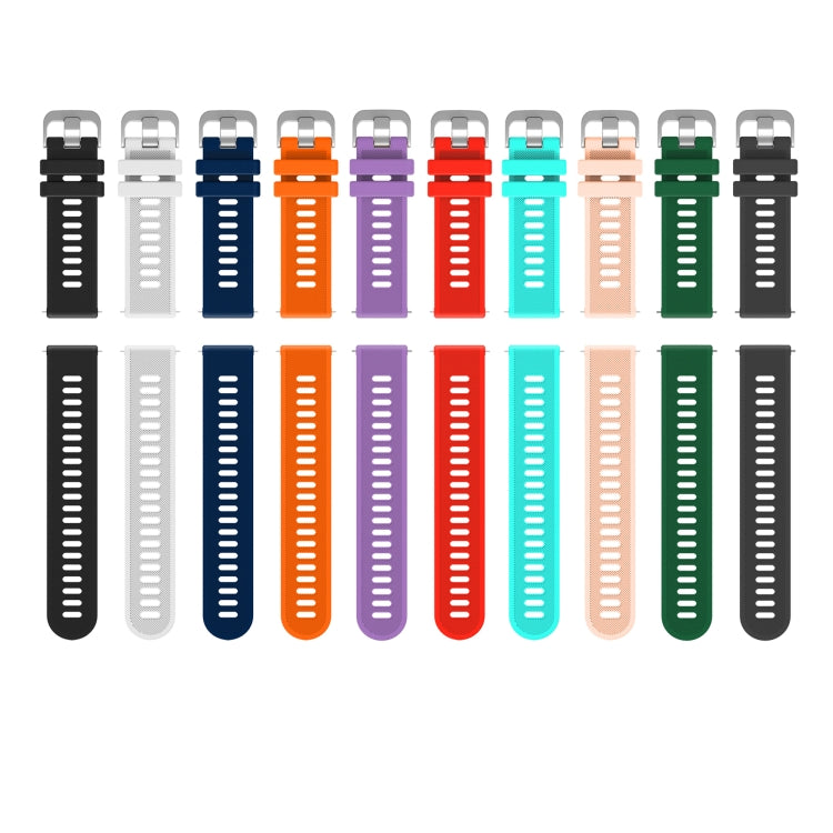 20mm Silicone Twill Watch Band, For Samsung Galaxy Watch 4 40mm, For Samsung Galaxy Watch 4 44mm, For Samsung  Galaxy Watch 4 Classic 42mm, For Samsung  Galaxy Watch 4 Classic 46mm