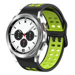 20mm Breathable Two-Color Silicone Watch Band, For Samsung Galaxy Watch 4 Classic 42mm, For Galaxy Watch Active 2